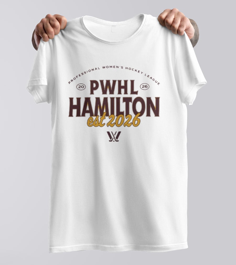 PWHL Hamilton Professional Women's Hockey League Est 2026 Essentials Uprise T-Shirt