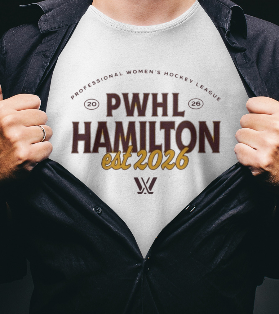 PWHL Hamilton Professional Women's Hockey League Est 2026 Essentials Uprise T-Shirt