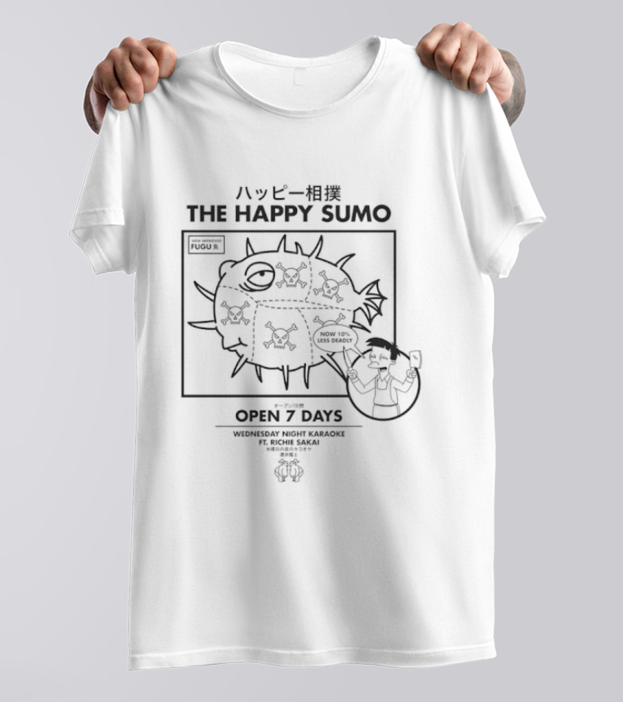 The Happy Sumo Open 7 Days Wednesday Night Karaoke Featuring Richie Sakai T-Shirt