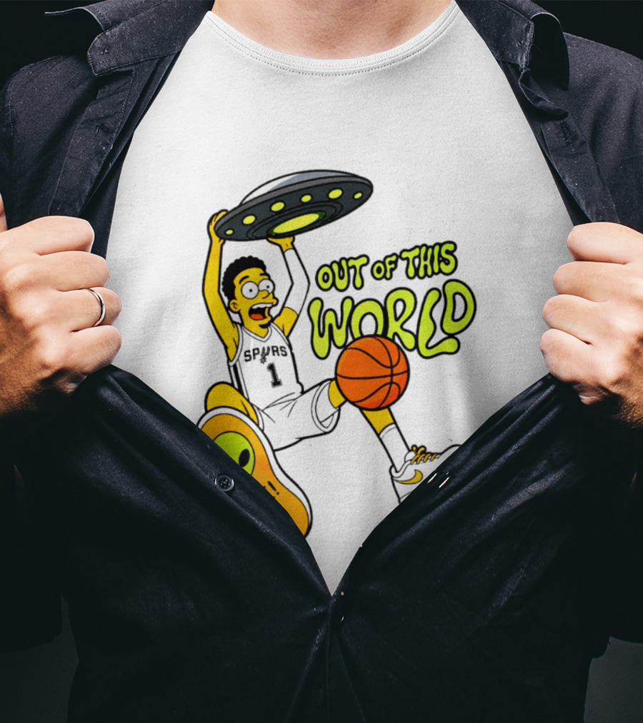 Victor Wembanyama San Antonio Spurs Out Of This World Alien Basketball T-Shirt