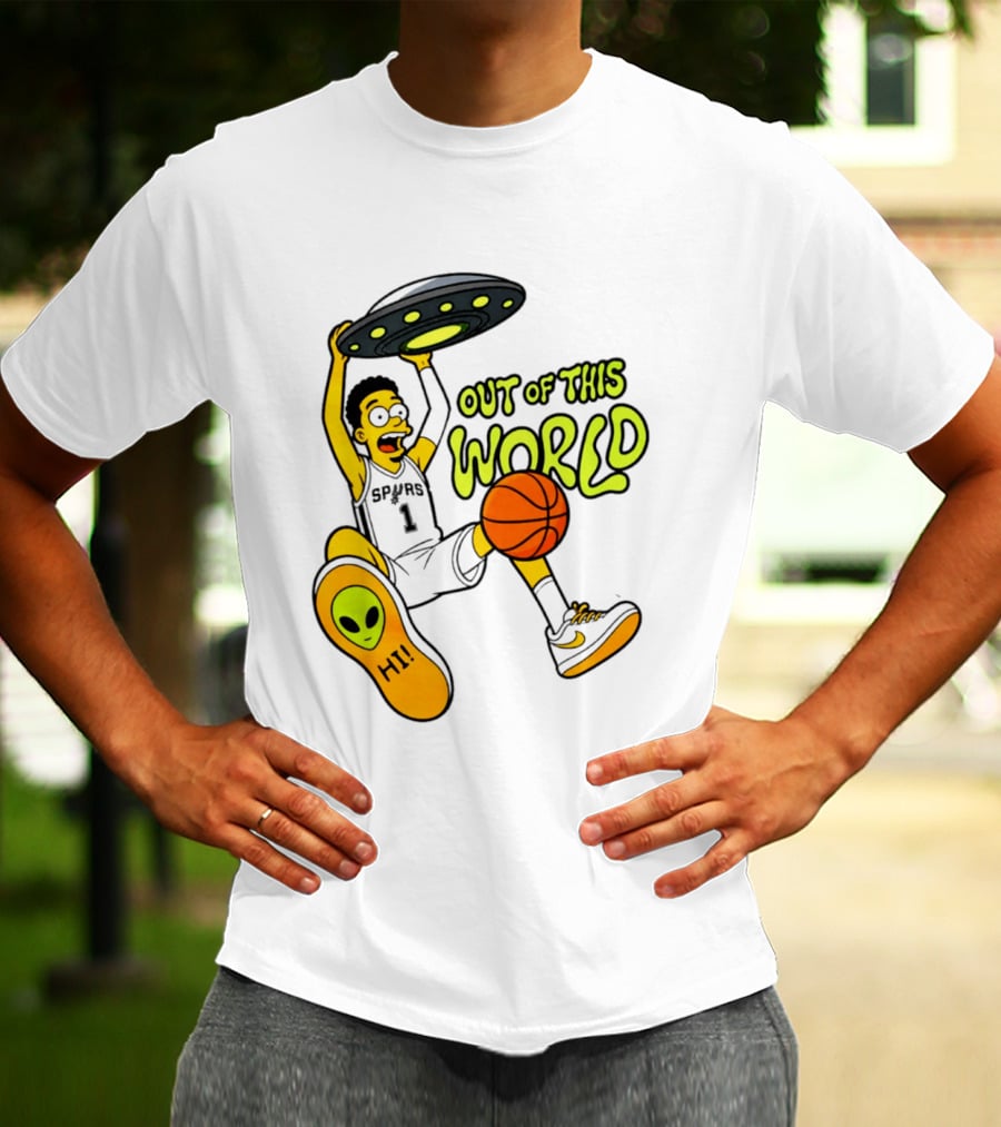 Victor Wembanyama San Antonio Spurs Out Of This World Alien Basketball T-Shirt