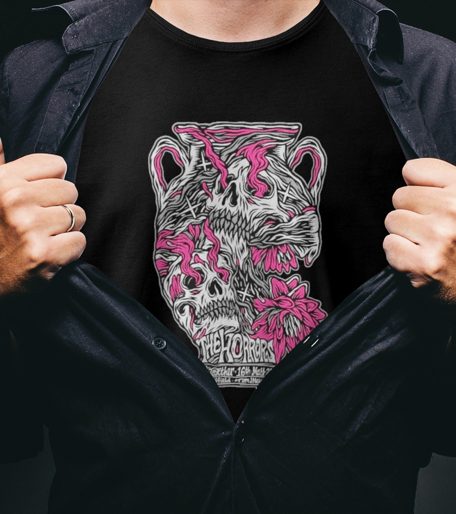 The Horrors Get Together Festival May 16 2026 Sheffield UK Skull Vase T-Shirt