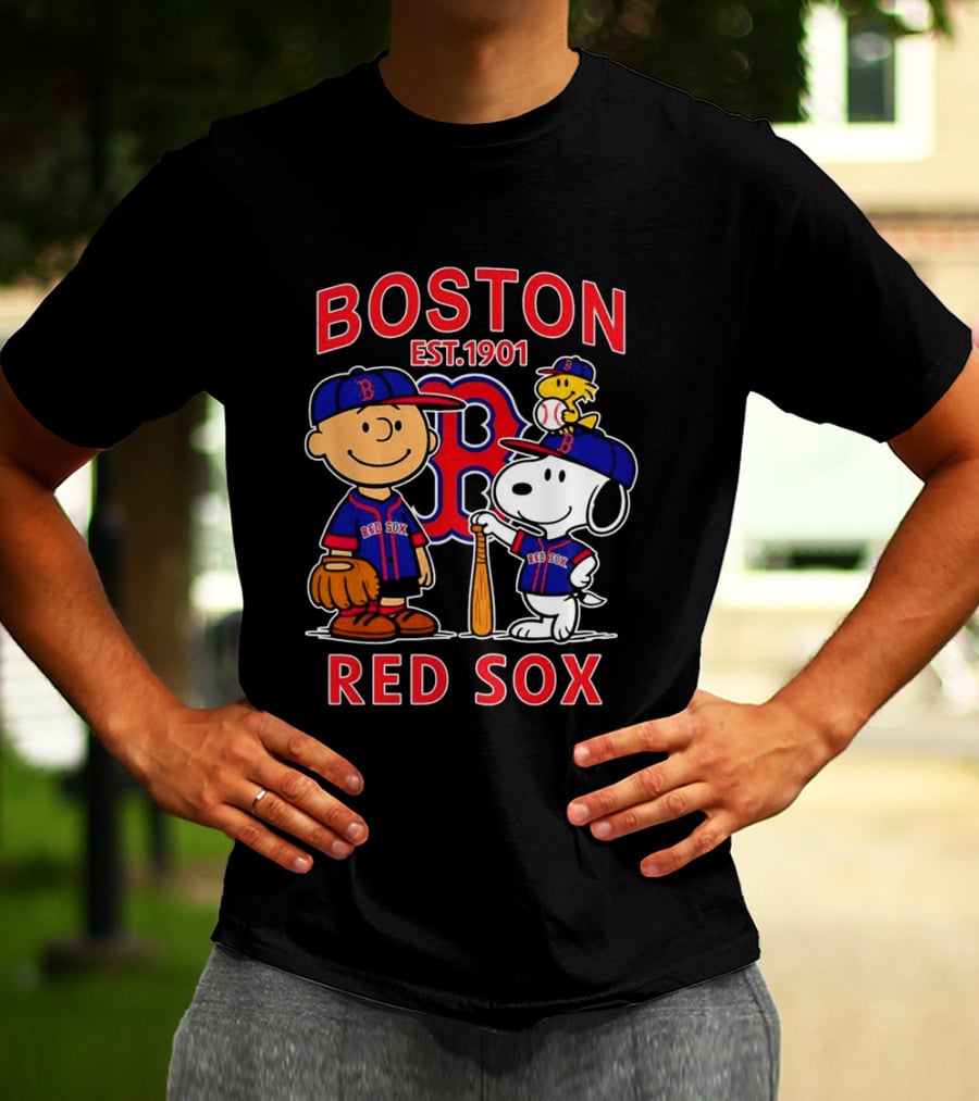Boston Red Sox Peanuts Characters Est 1901 T-Shirt