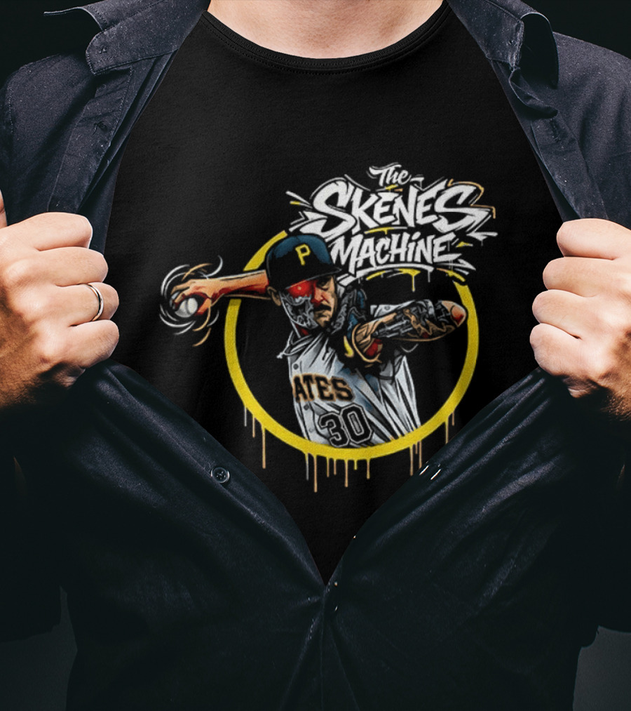 The Skenes Machine Paul Skenes Pittsburgh Pirates Pitcher 30 Aces T-Shirt