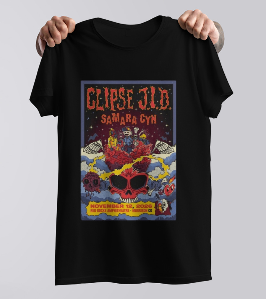 Clipse J.I.D Samara Cyn November 12 2026 Red Rocks Amphitheatre Morrison CO T-Shirt