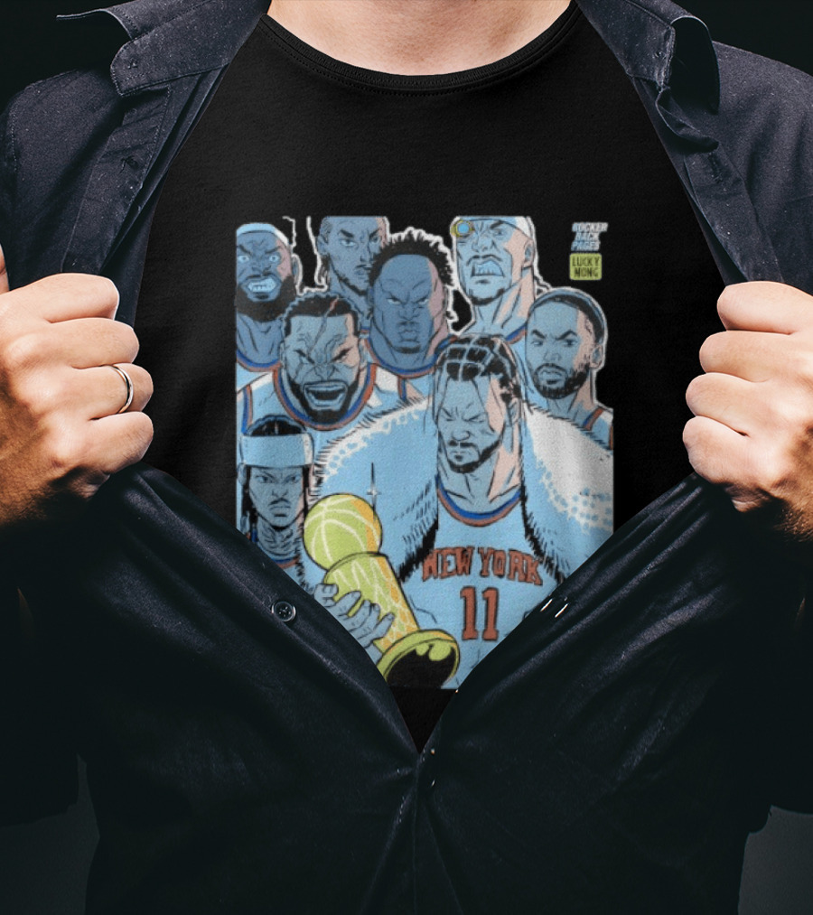 Jalen Brunson New York Knicks Invincible NBA Champions Cartoon T-Shirt