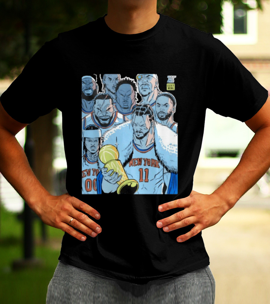 Jalen Brunson New York Knicks Invincible NBA Champions Cartoon T-Shirt