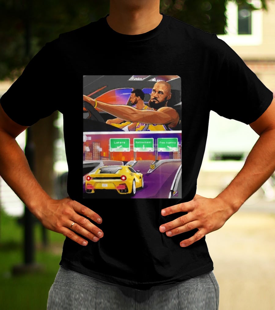 Lakers Lebron James Path: Retirement Versus Free Agency Decision Journey T-Shirt