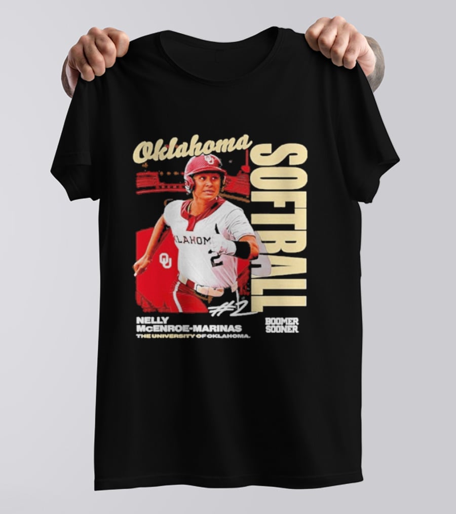 Nelly McEnroe Marinas #2 Oklahoma Sooners Softball Player T-Shirt