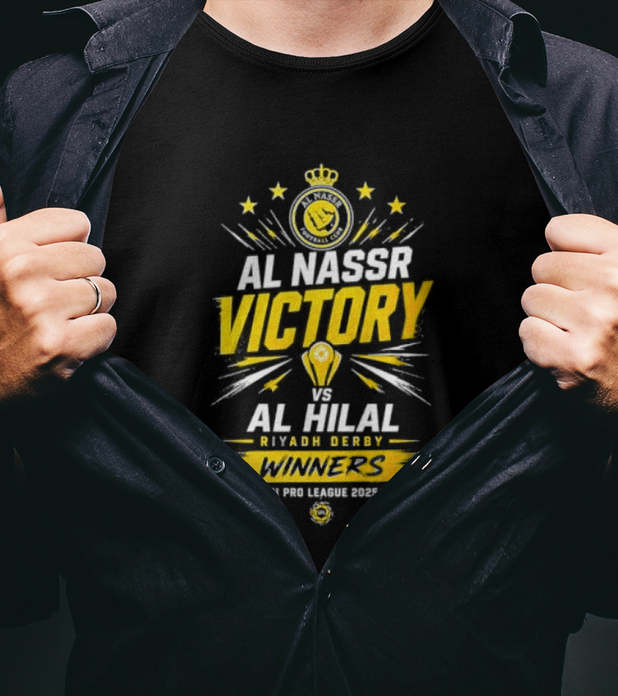 Al Nassr Victory Vs Al Hilal Riyadh Derby Winners Saudi Pro League 2025 2026 T-Shirt