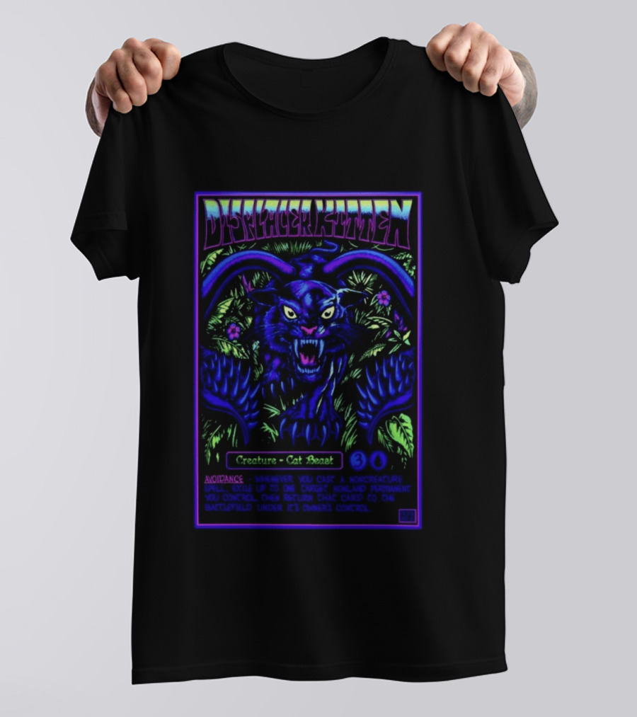 Displacer Kitten Creature Cat Beast Avoidance Text Fantasy 2026 T-Shirt