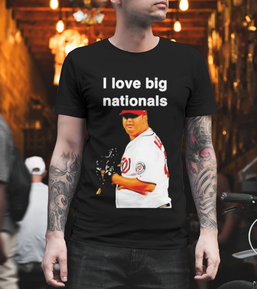 Todd Coffey Washington Nationals I Love Big Nationals White Jersey T-Shirt