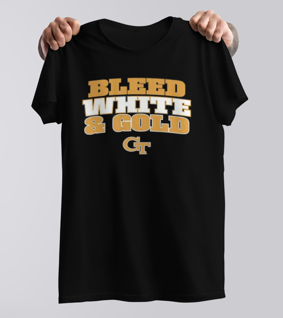 Georgia Tech Yellow Jackets Bleed White And Gold NCAA CT T-Shirt