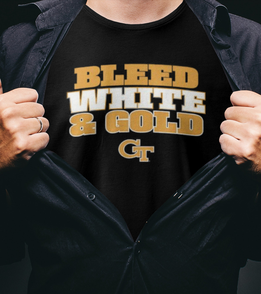Georgia Tech Yellow Jackets Bleed White And Gold NCAA CT T-Shirt
