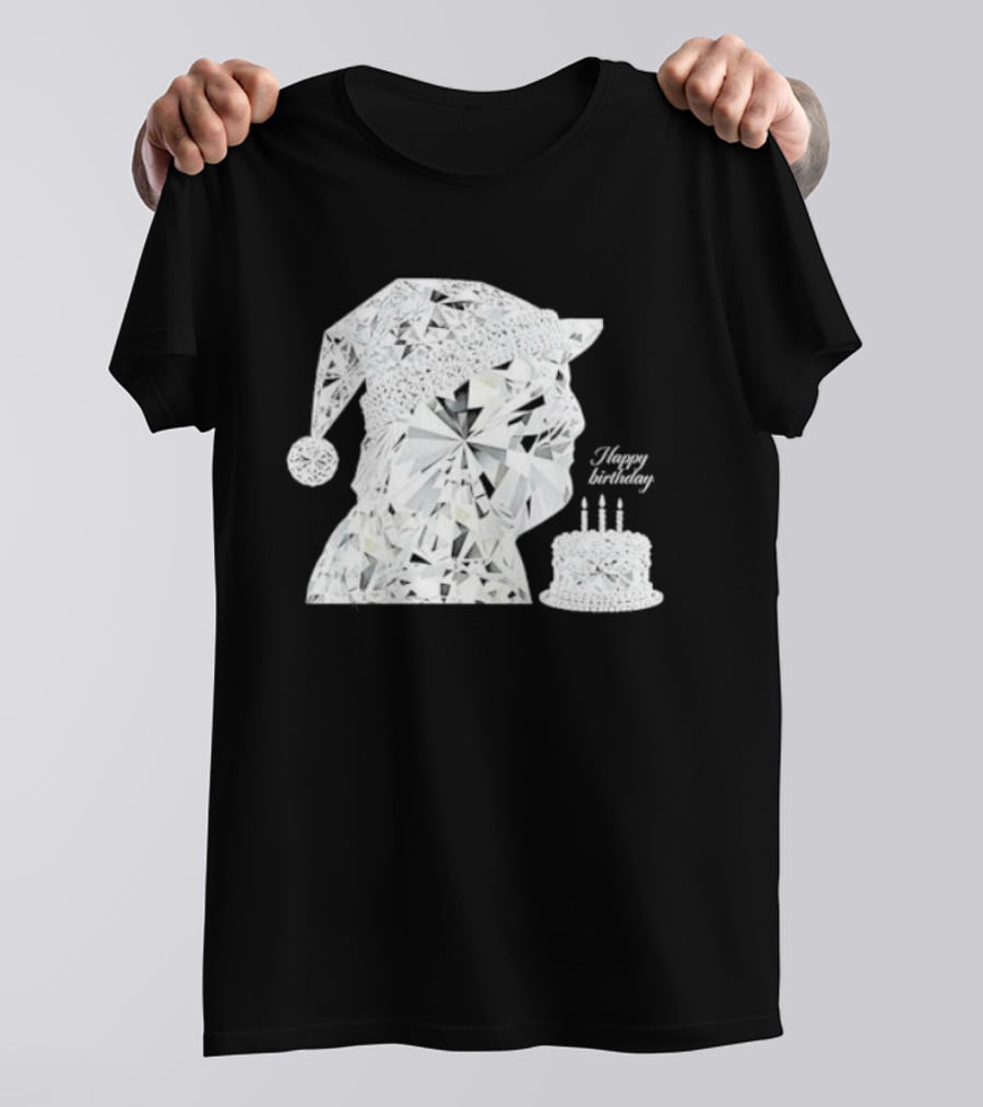 Happy Birthday Trump Diamond Wizard With Crystal Hat And Cake T-Shirt