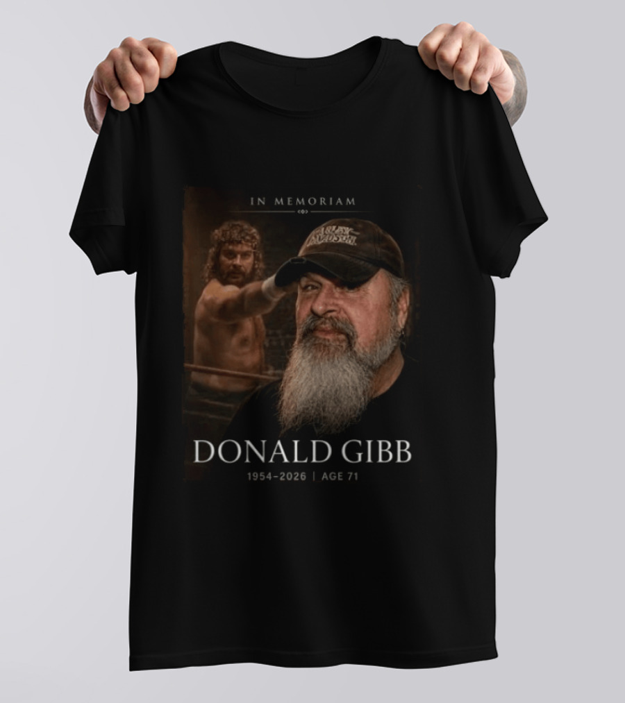 In Memoriam Donald Gibb 1954 2026 Age 71 Tribute With Harley Davidson Hat And Boxing Scene T-Shirt