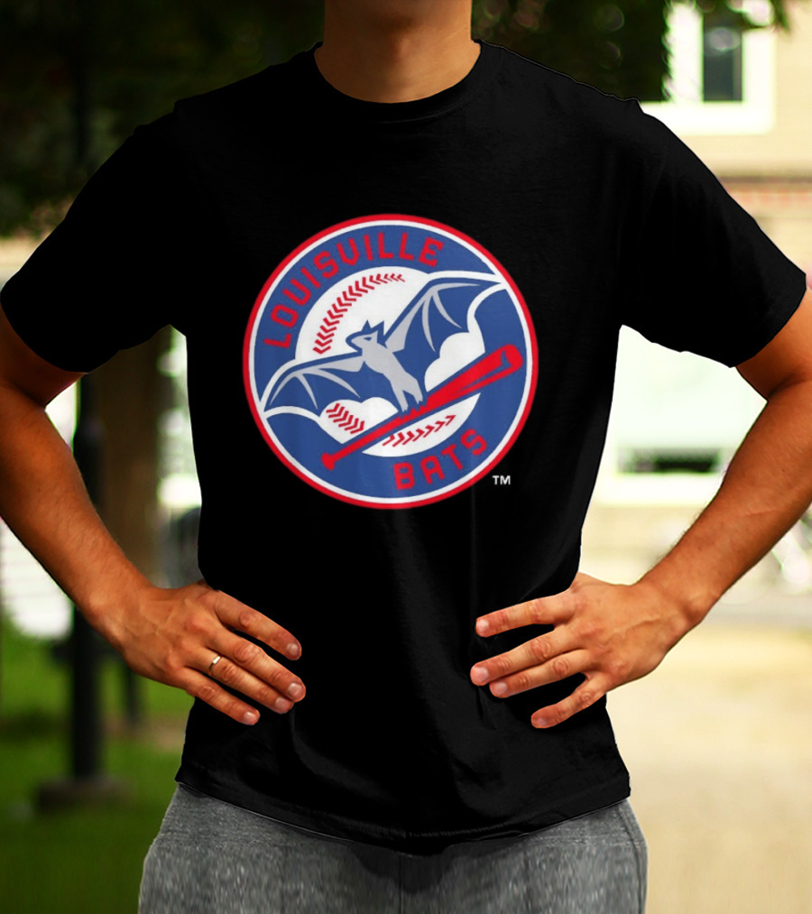 Louisville Bats MiLB Baseball Bat And Flying Bat T-Shirt