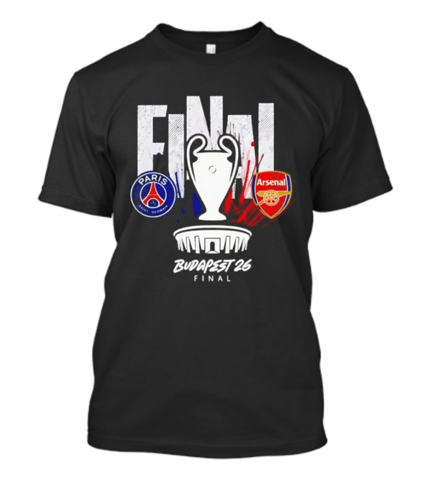 Paris Saint Germain Arsenal Final 2026 Budapest UCL T-Shirt