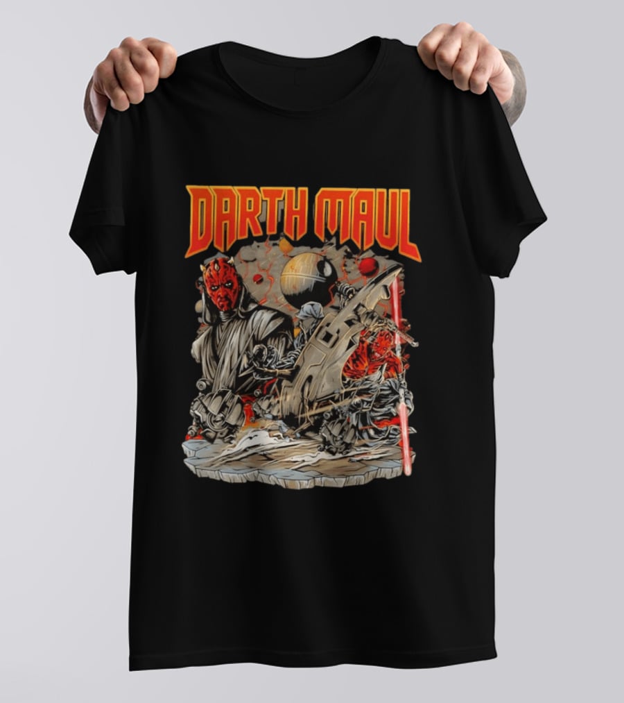 Darth Maul Star Wars Sith Lord Speedster Lightsaber Duel Scene T-Shirt