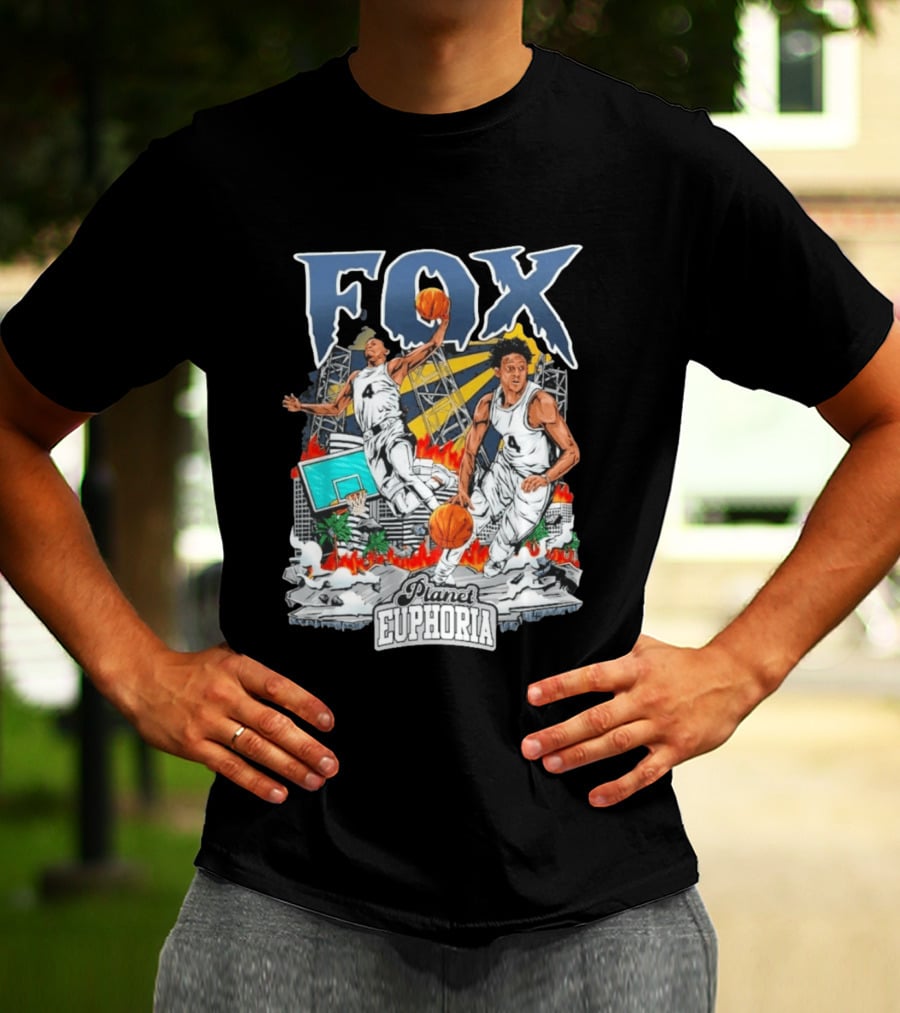 Fox Planet Euphoria Court Crusher Basketball Action T-Shirt