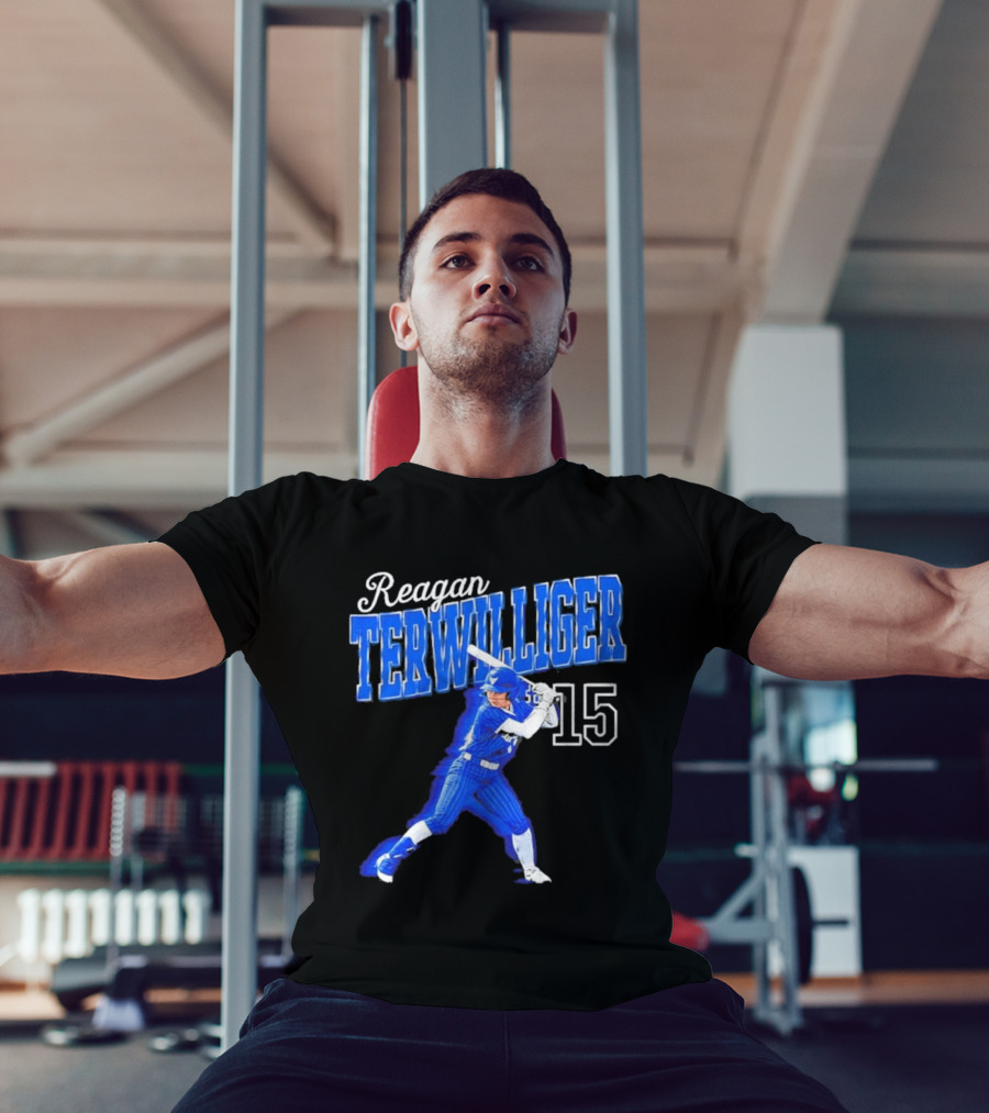 Reagan Terwilliger 15 Buffalo Bulls Softball Player Swing T-Shirt