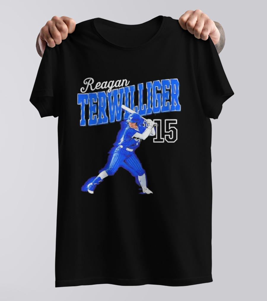 Reagan Terwilliger 15 Buffalo Bulls Softball Player Swing T-Shirt