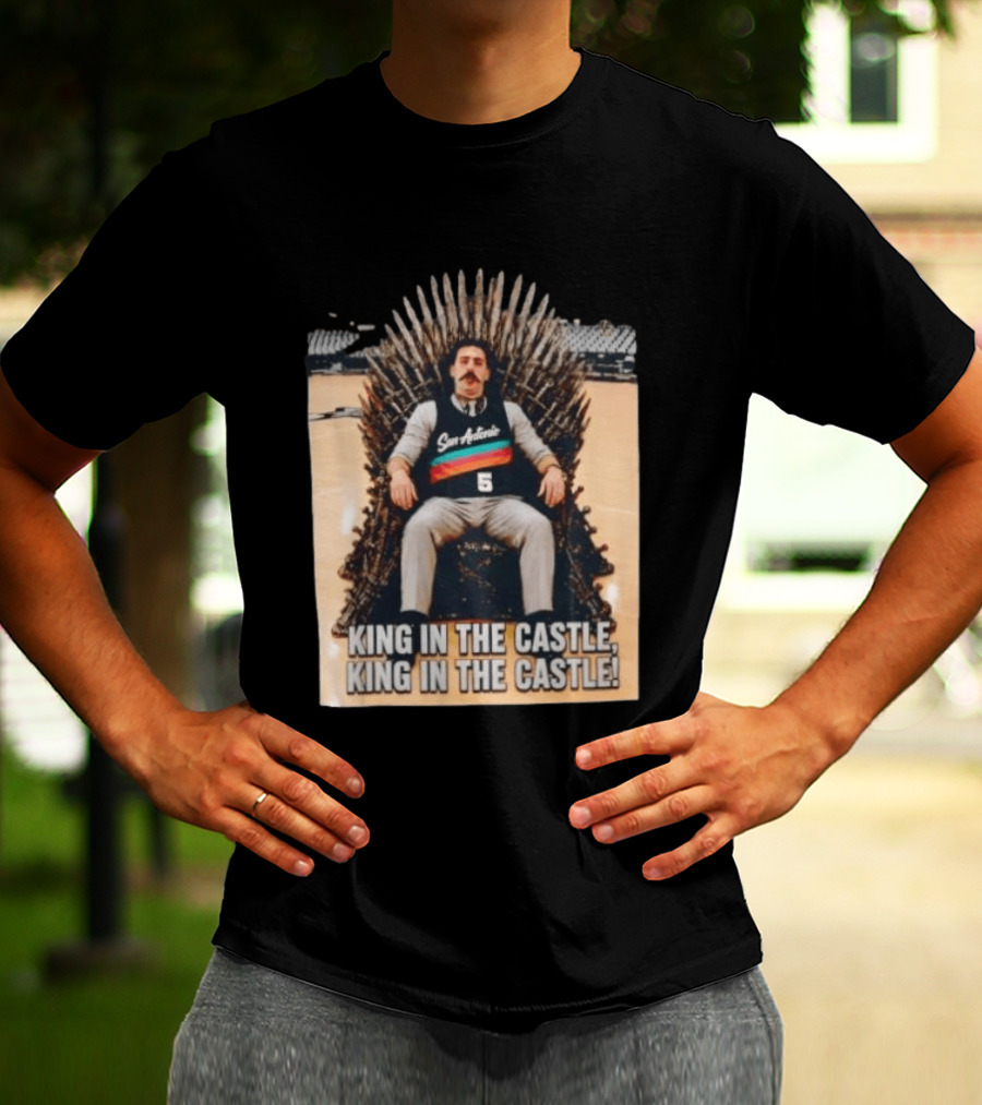 San Antonio Spurs King In The Castle Iron Throne T-Shirt