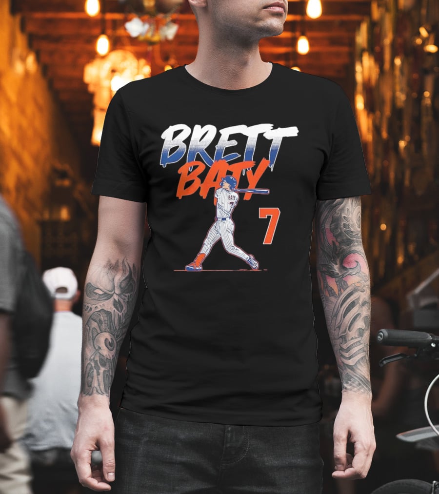 Brett Baty MLB Swing Number 7 T-Shirt