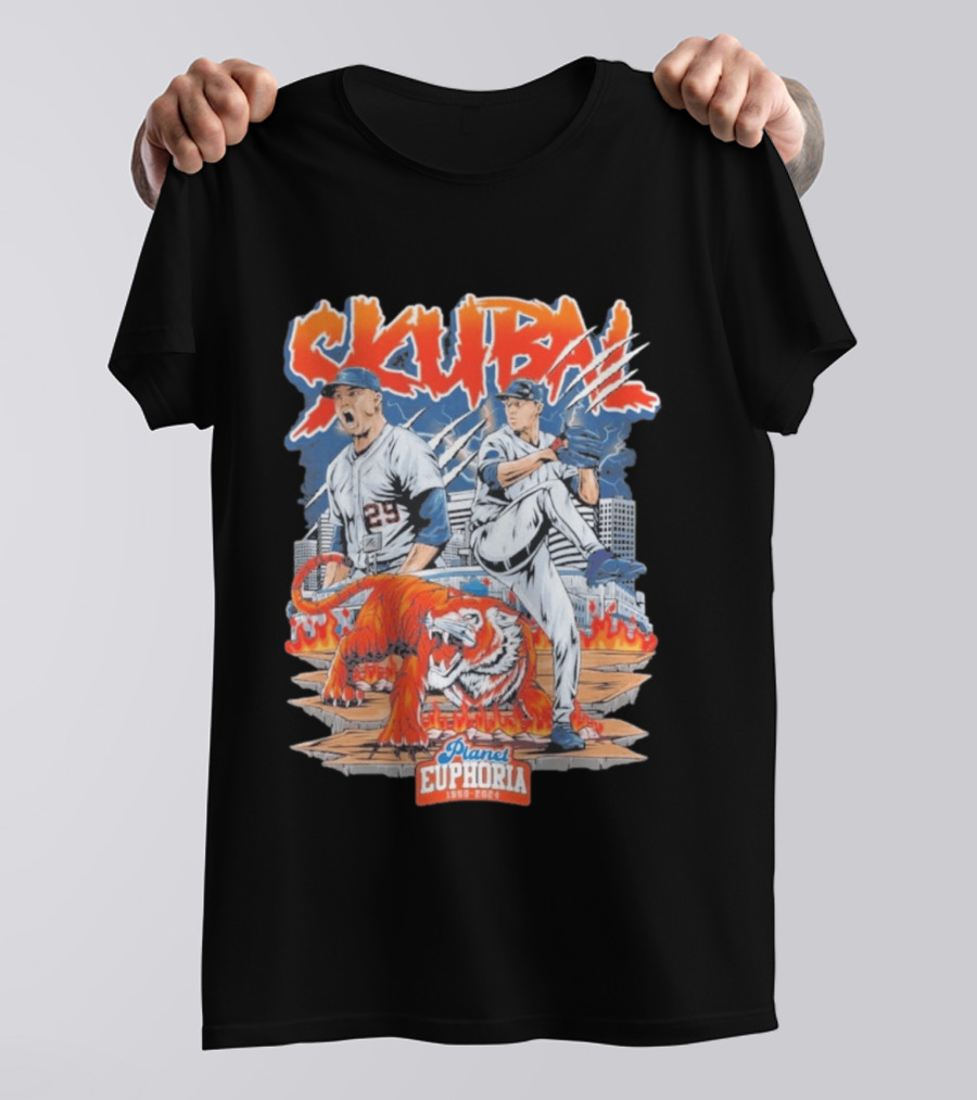 Skubal Tiger's Rage Baseball Planet Euphoria 25 T-Shirt
