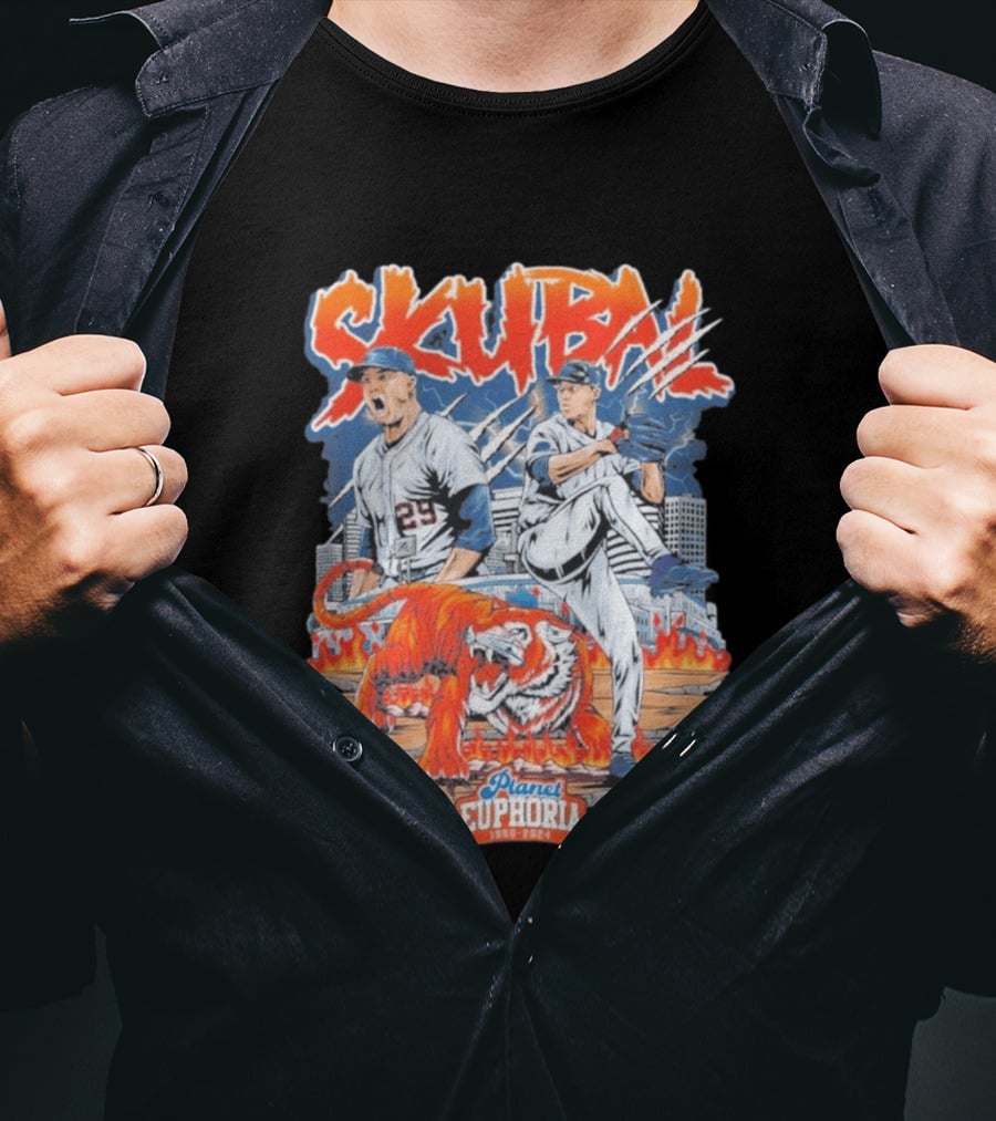 Skubal Tiger's Rage Baseball Planet Euphoria 25 T-Shirt