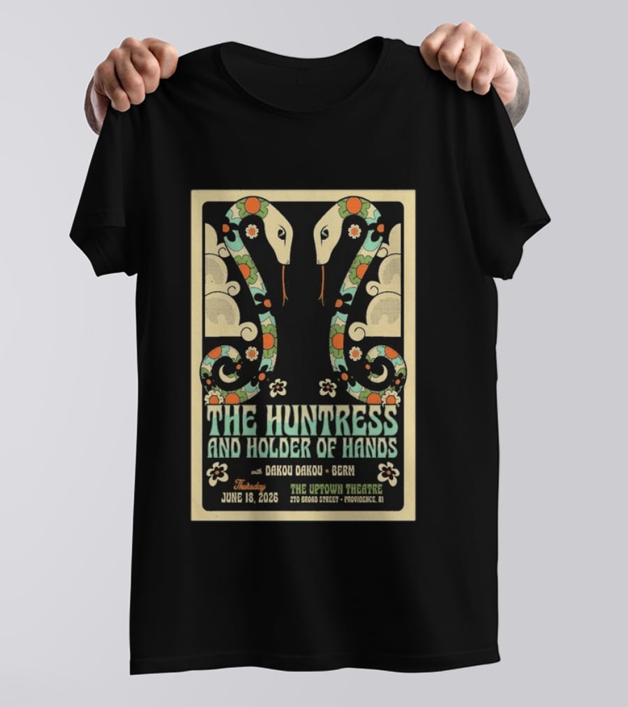 Thursday June 18 2026 The Huntress And Holder Of Hands Dakou Dakou Berm Uptown Theatre Providence RI T-Shirt