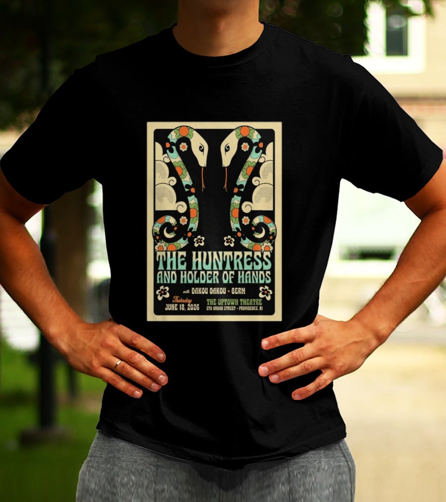 Thursday June 18 2026 The Huntress And Holder Of Hands Dakou Dakou Berm Uptown Theatre Providence RI T-Shirt