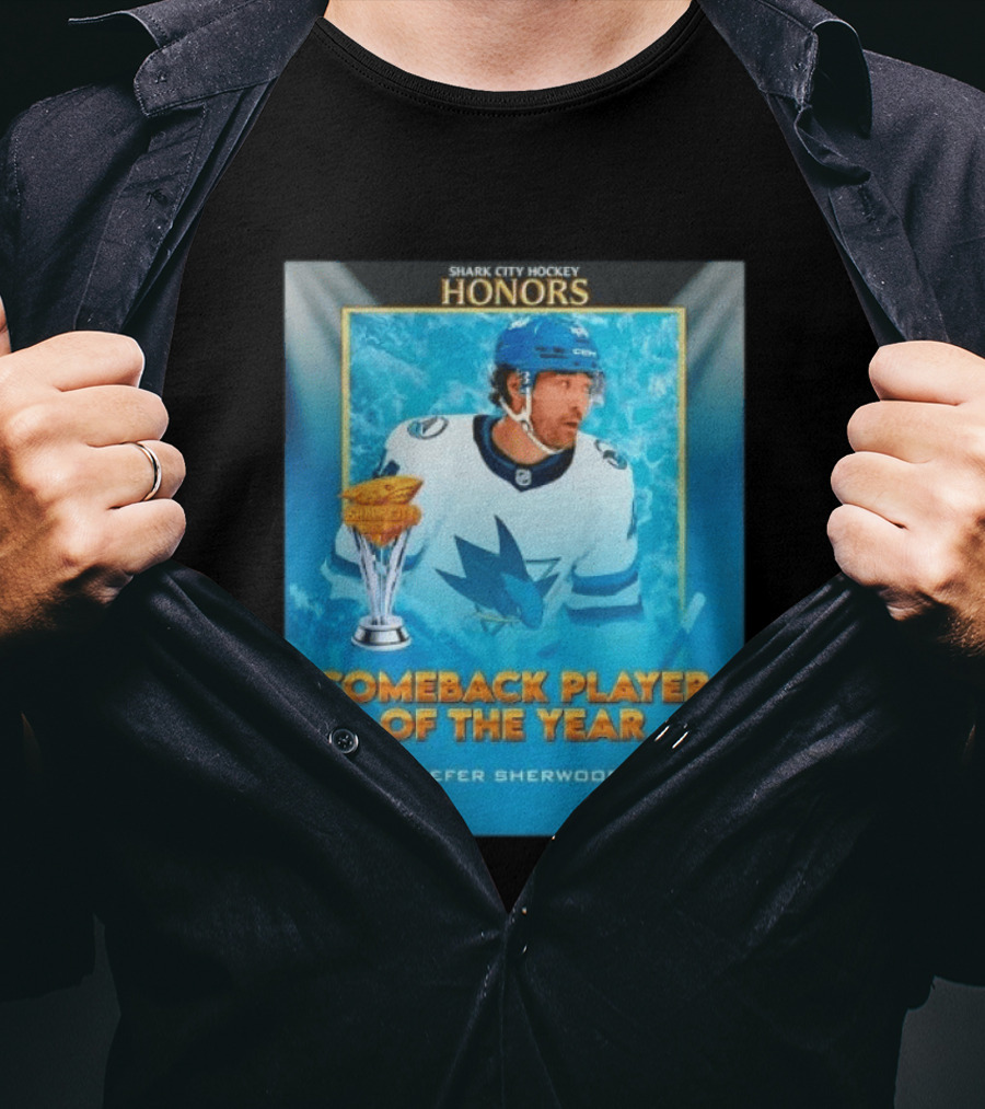 San Jose Sharks Shark City Hockey Honors Kiefer Sherwood Comeback Player Of The Year T-Shirt