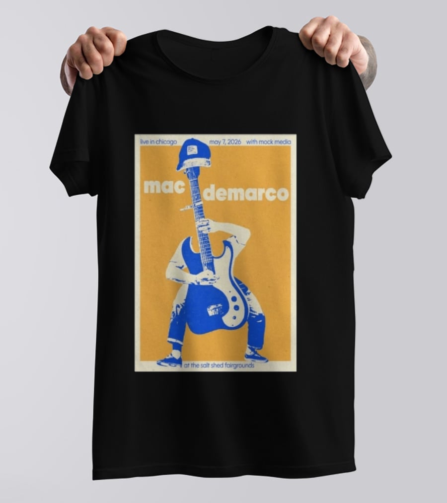 Live In Chicago Mac DeMarco May 7 2026 At The Salt Shed Fairgrounds With Mock Media T-Shirt