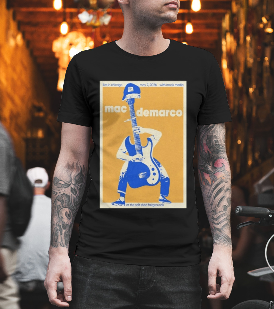 Live In Chicago Mac DeMarco May 7 2026 At The Salt Shed Fairgrounds With Mock Media T-Shirt