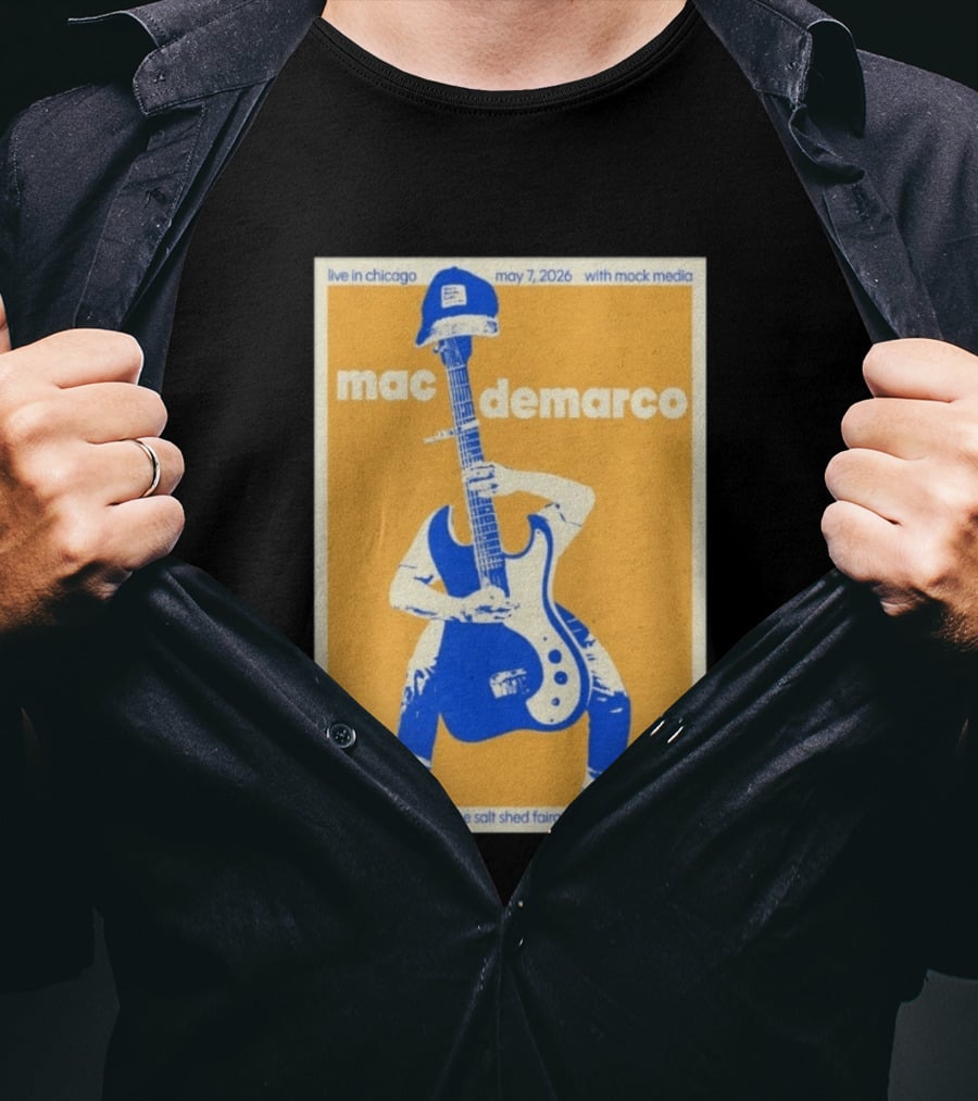 Live In Chicago Mac DeMarco May 7 2026 At The Salt Shed Fairgrounds With Mock Media T-Shirt