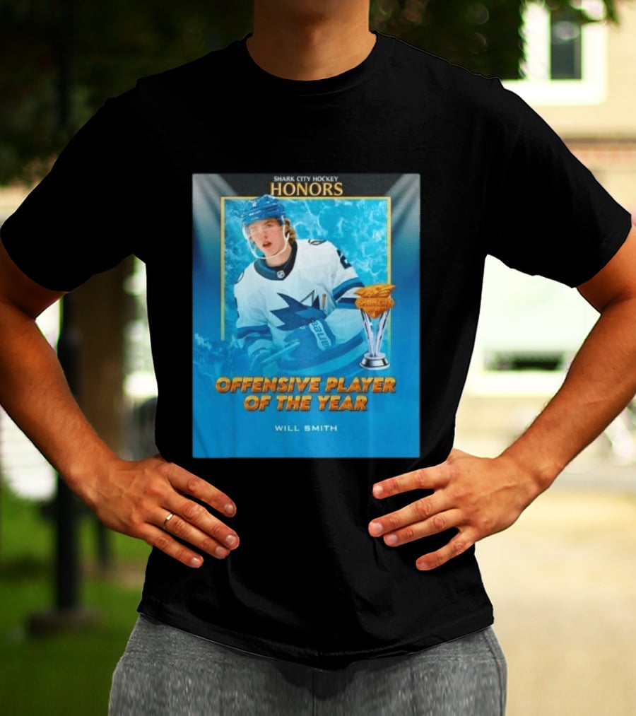 Shark City Hockey Honors Offensive Player Of The Year Will Smith San Jose Sharks T-Shirt