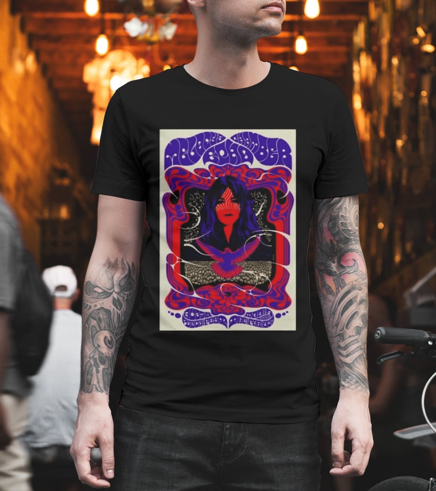 Melody's Echo Chamber Austin Psych Fest 2026 May 9 Austin TX Psychedelic Art Red Purple Woman Bird T-Shirt