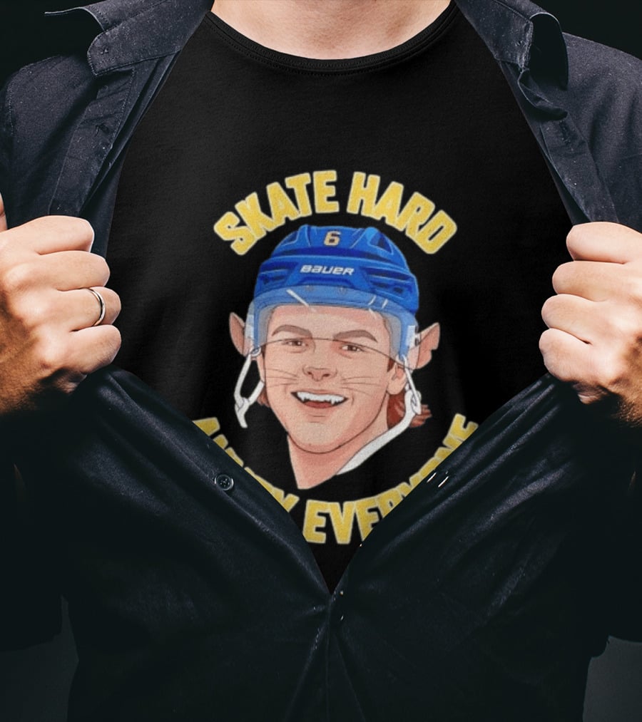 Zach Benson Skate Hard Annoy Everyone Sabres Bauer Helmet T-Shirt