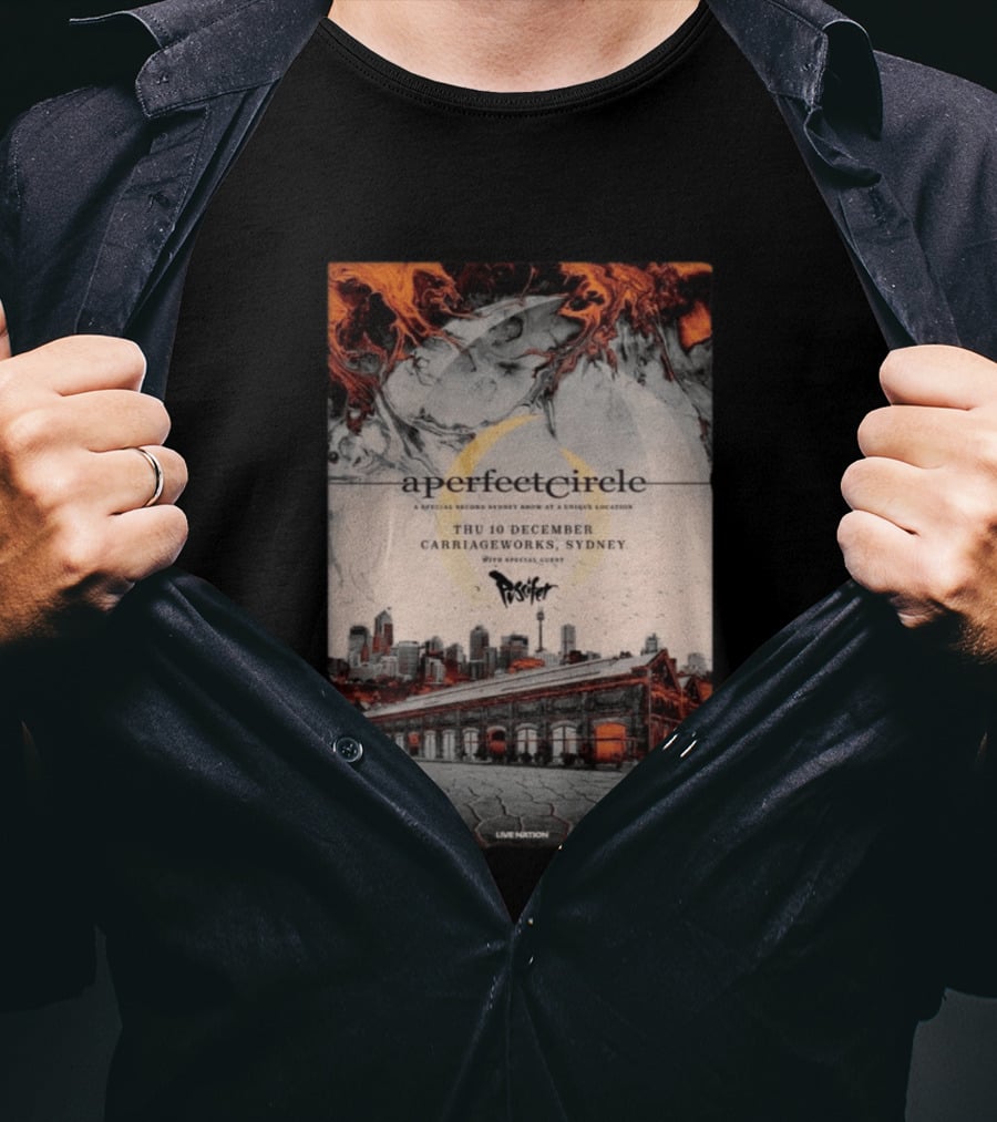 A Perfect Circle Thu 10 December Carriageworks Sydney Special Sunset Show With Puscifer T-Shirt