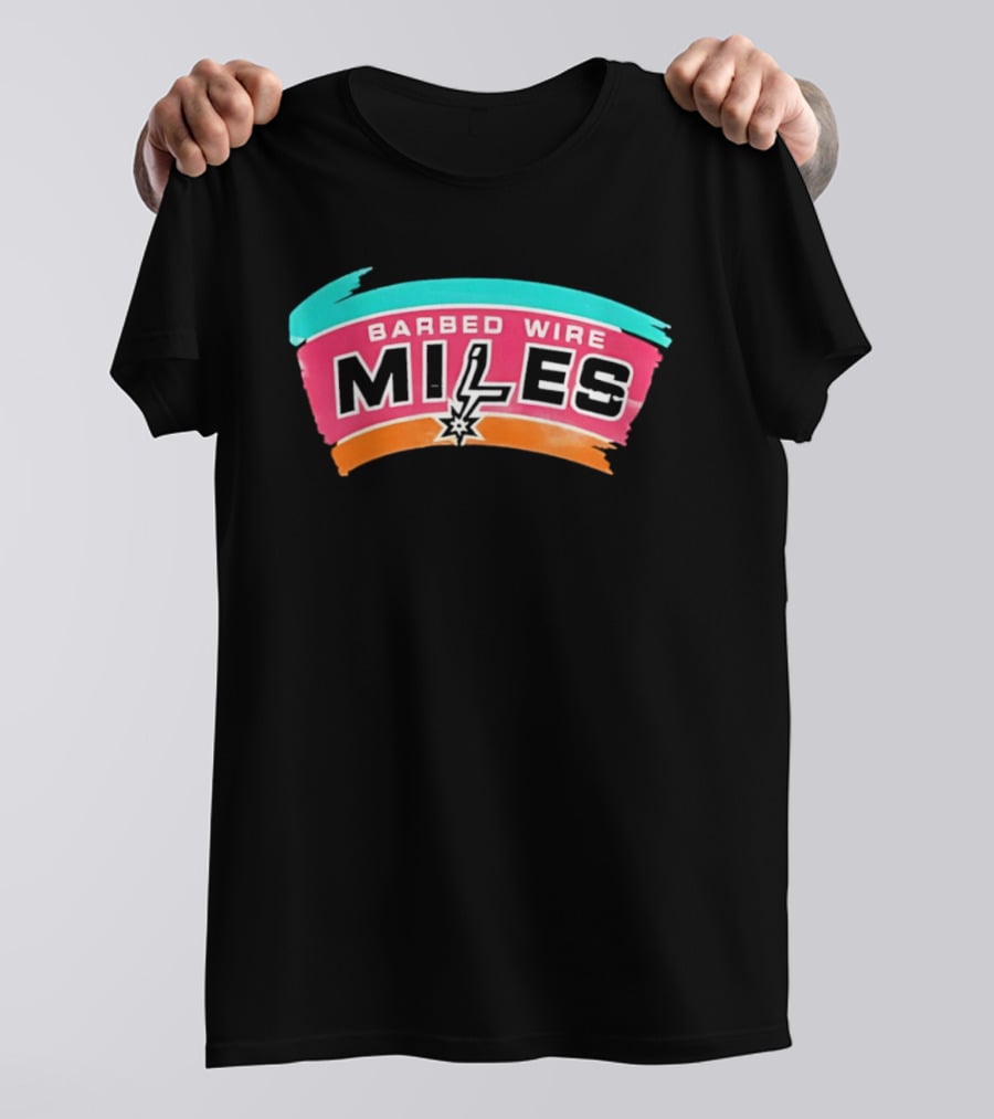 Barbed Wire Miles San Antonio Lightning T-Shirt
