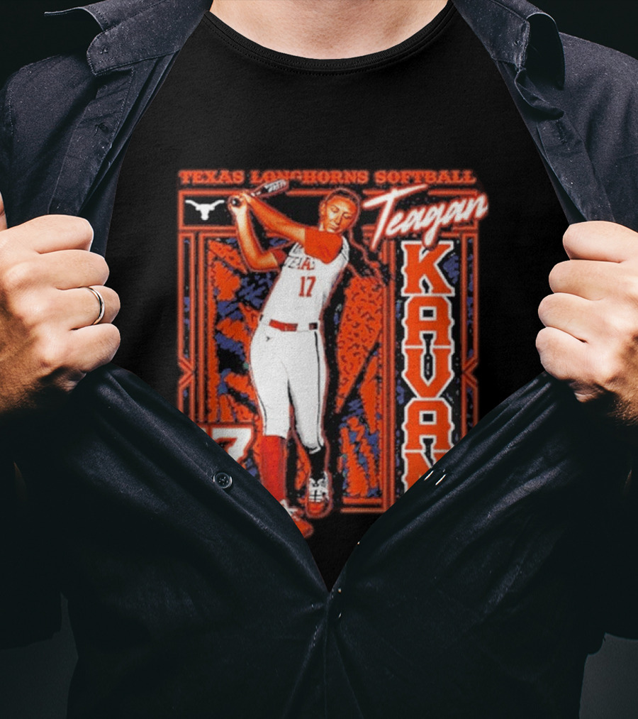 Teagan Kavan 17 Texas Longhorns Softball Team Player T-Shirt