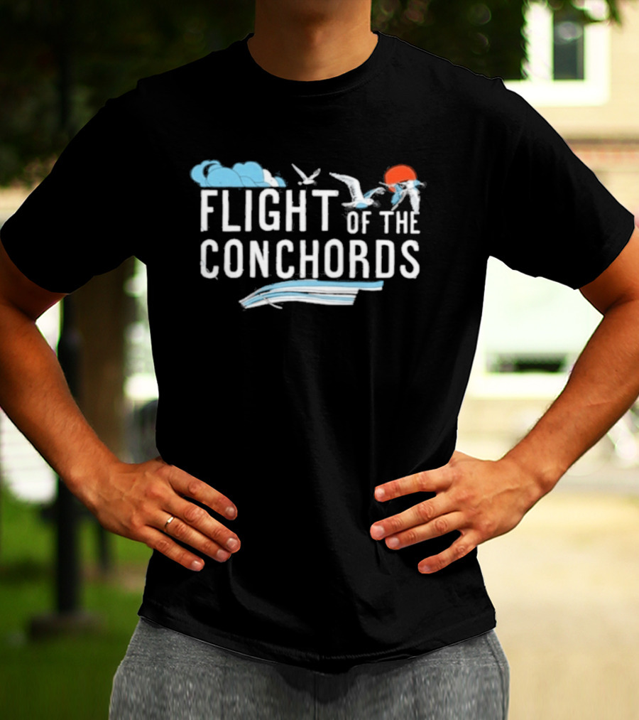 Flight Of The Conchords Tour Los Angeles CA May 9 10 2026 Seagulls Clouds Sun T-Shirt