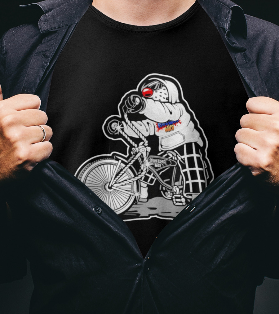 Foos Gone Wild Lowrider Bike Masked T-Shirt