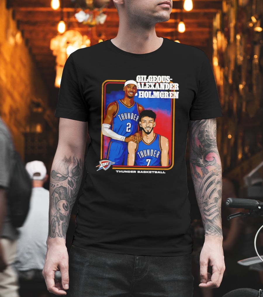 Gilgeous Alexander Holmgren Thunder Basketball Oklahoma City NBA T-Shirt