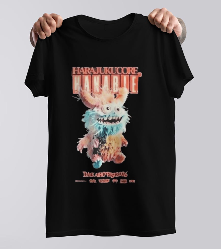 Harajukucore Hanabie Daikaiho Fest 2026 Anime Monster Tokyo Japan T-Shirt
