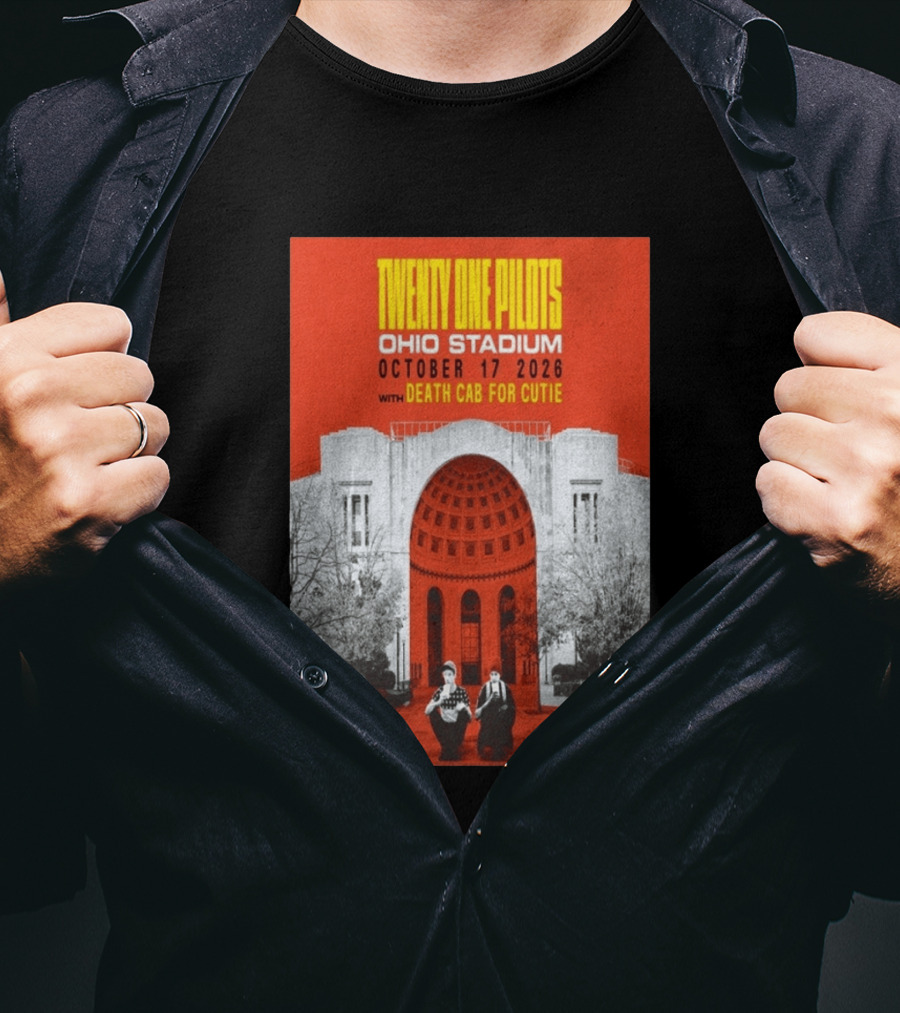 Twenty One Pilots Ohio Stadium October 17 2026 With Death Cab For Cutie T-Shirt