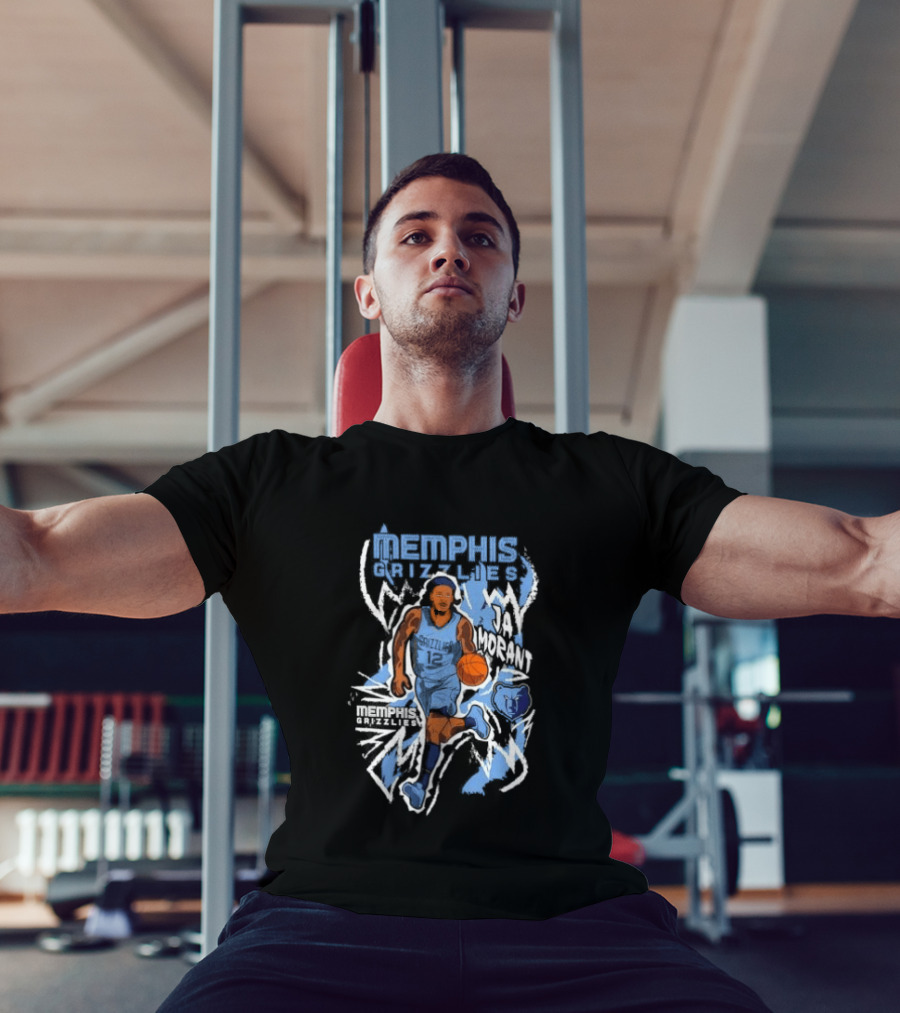 Ja Morant Memphis Grizzlies 12 NBA Chalked Up Dribble T-Shirt