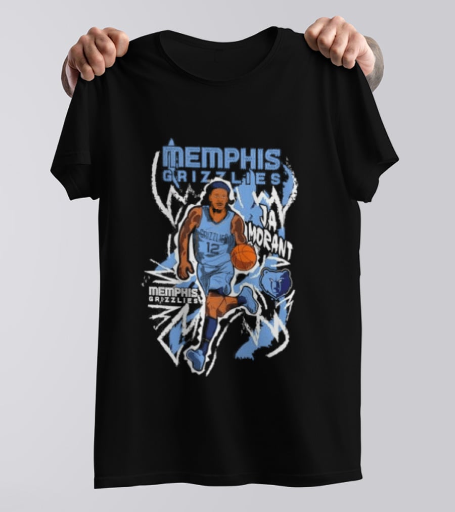 Ja Morant Memphis Grizzlies 12 NBA Chalked Up Dribble T-Shirt