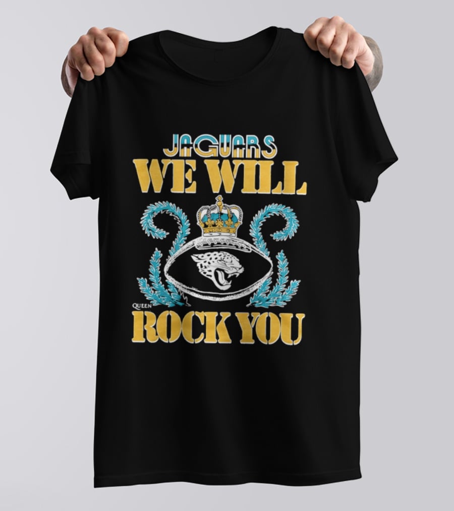 Jaguars We Will Rock You Crown Football T-Shirt